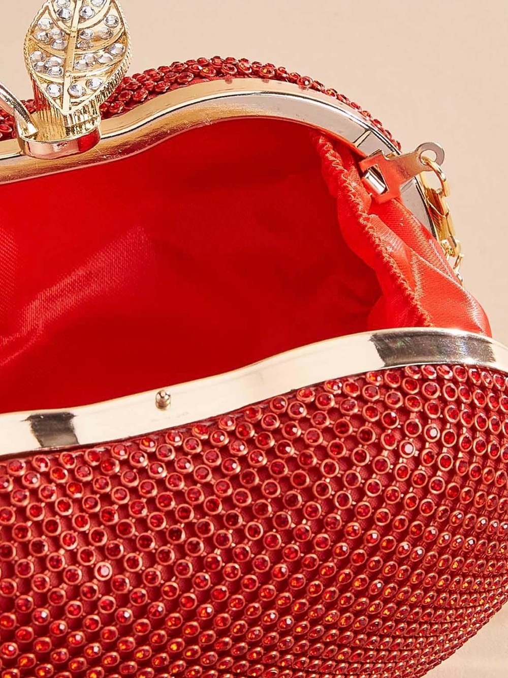 New rhinestone embellished apple clutch - Picture 5 of 10